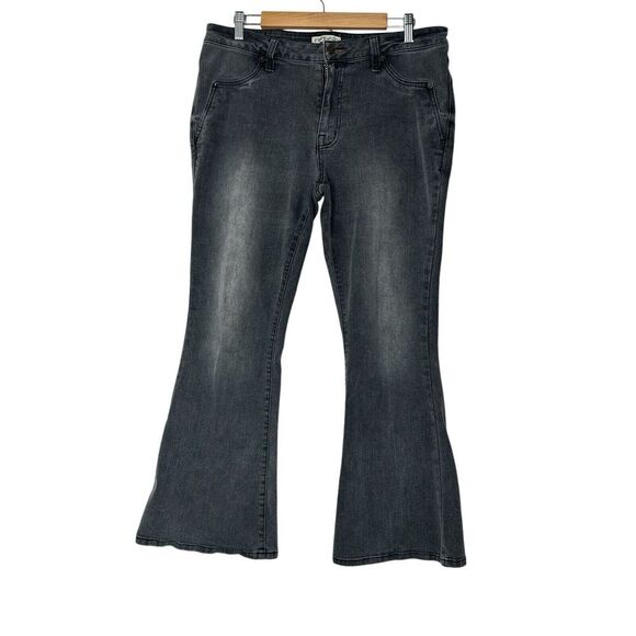 Frye Denim - FRYE‎ Flare Jeans women Size 12 Black Stretch Flare Leg